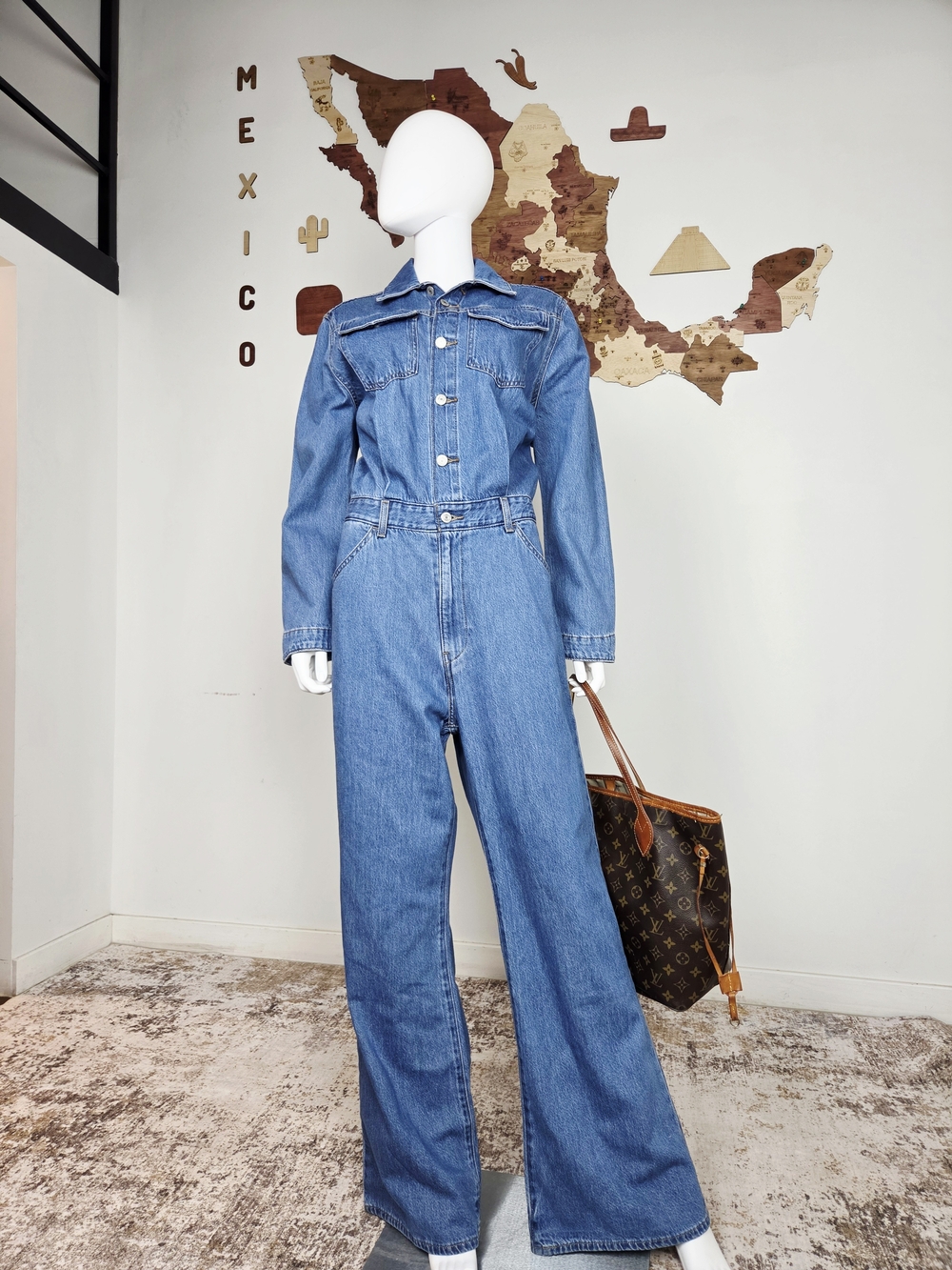 LEVI'S Wide-Leg Denim Overall
